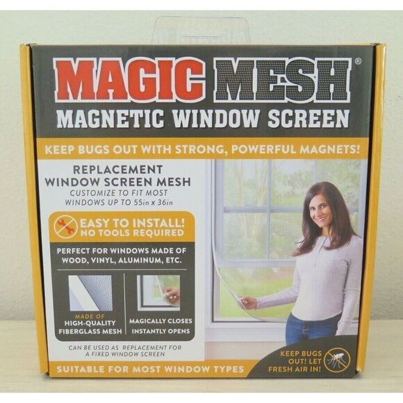 Magic Mesh Magnetic Window Screen - Keeps Bugs Out ! Let's Fresh Air In ! - Picture 1 of 6